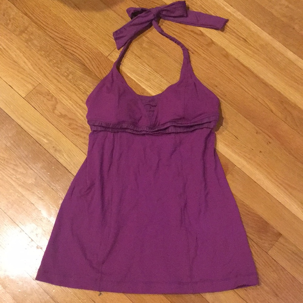 Maroon Lululemon halter top